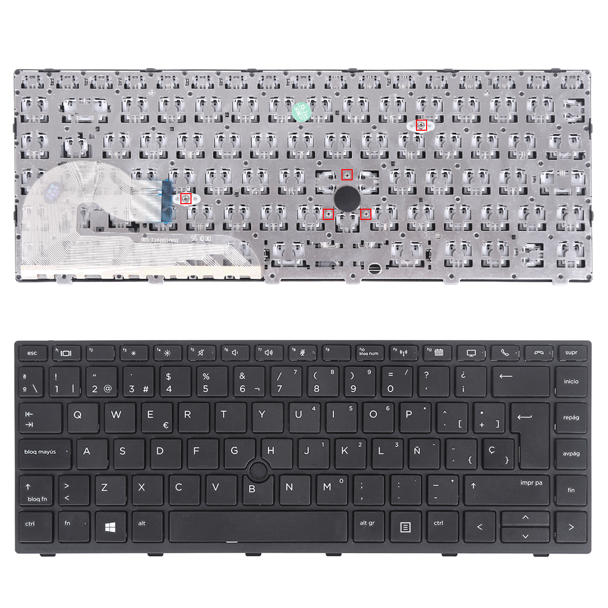Picture of New Replacement Laptop Keyboard For  HP EliteBook 840 G5 BALCK   FRAME BLACK (without  point )OEM SP Layout